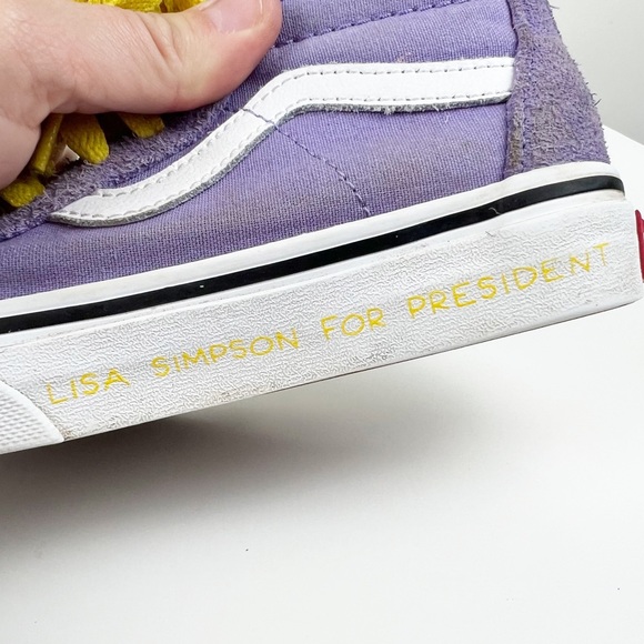 Vans x The Simpsons Sk8-Hi Lisa Simpson For President Size 12.5 kids - Picture 8 of 12